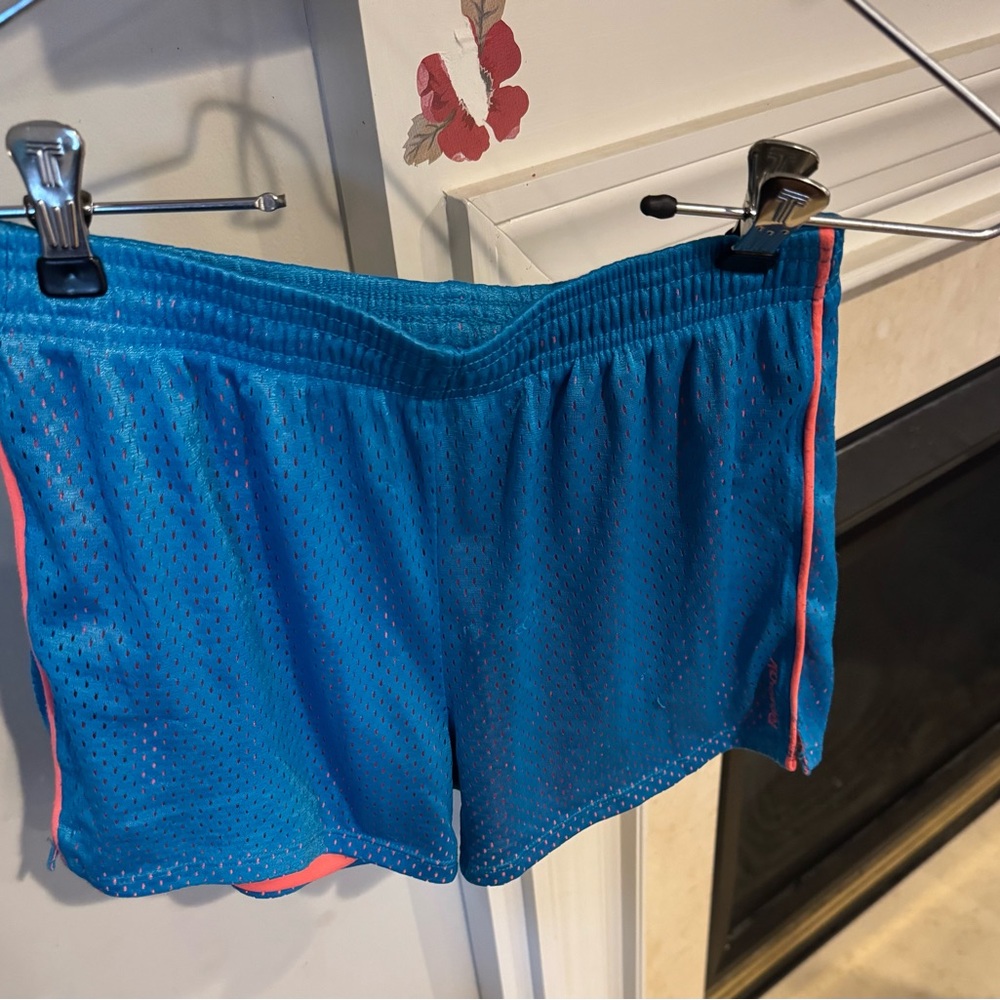Reebok girls workout shorts, blue, large, 14